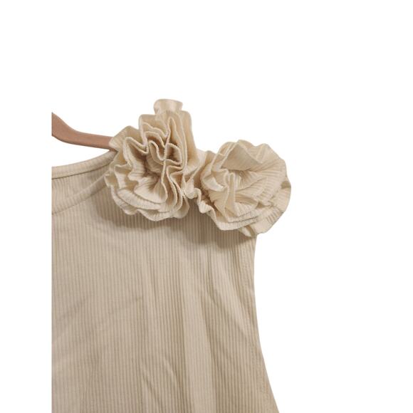 NWT J. Crew Vintage Rib Rosette T-Shirt Ivory 3X - Picture 4 of 7